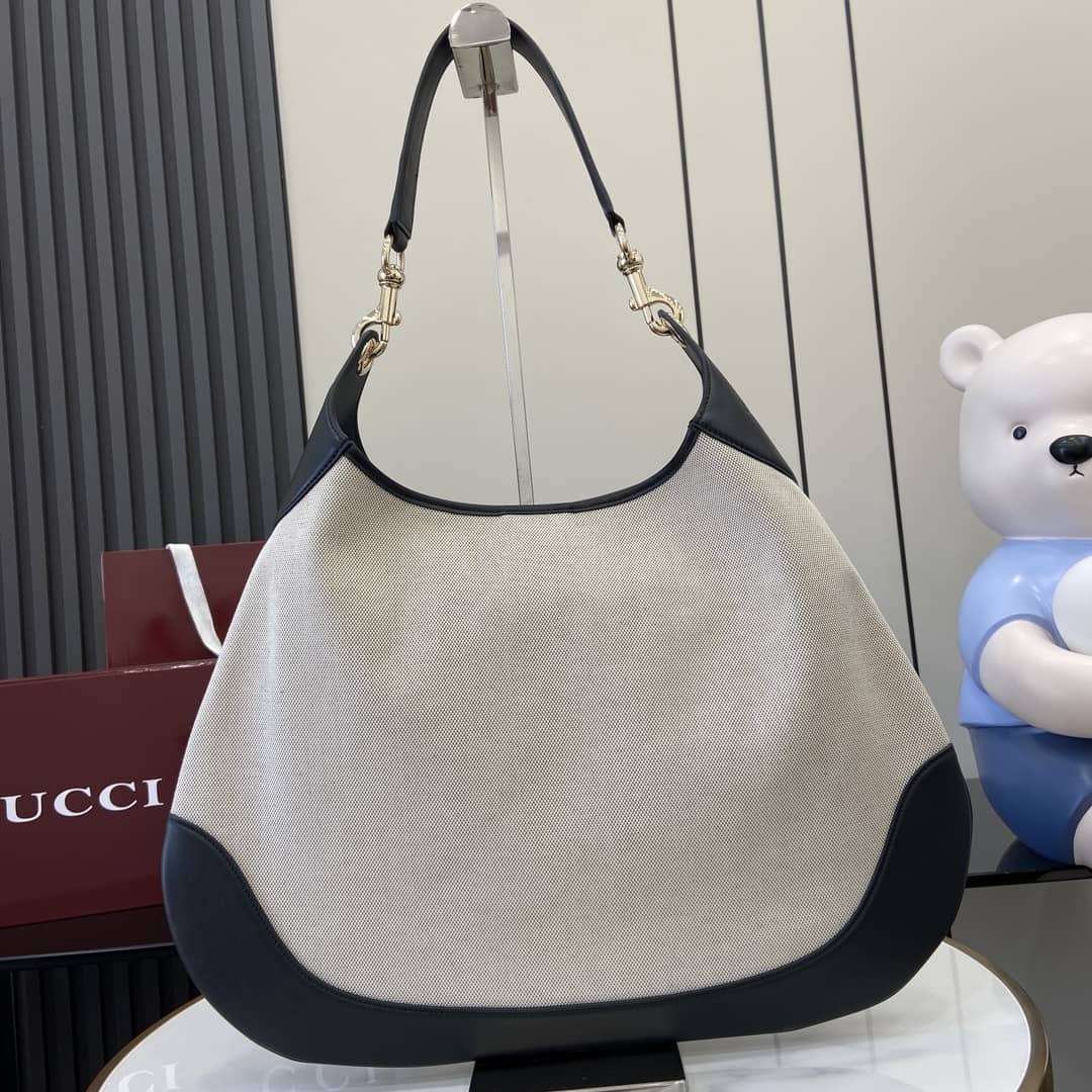Gucci B Canvas Large Black Hobo Bag 815924_1_163416 Gucci B Canvas Large Black Hobo Bag 815924