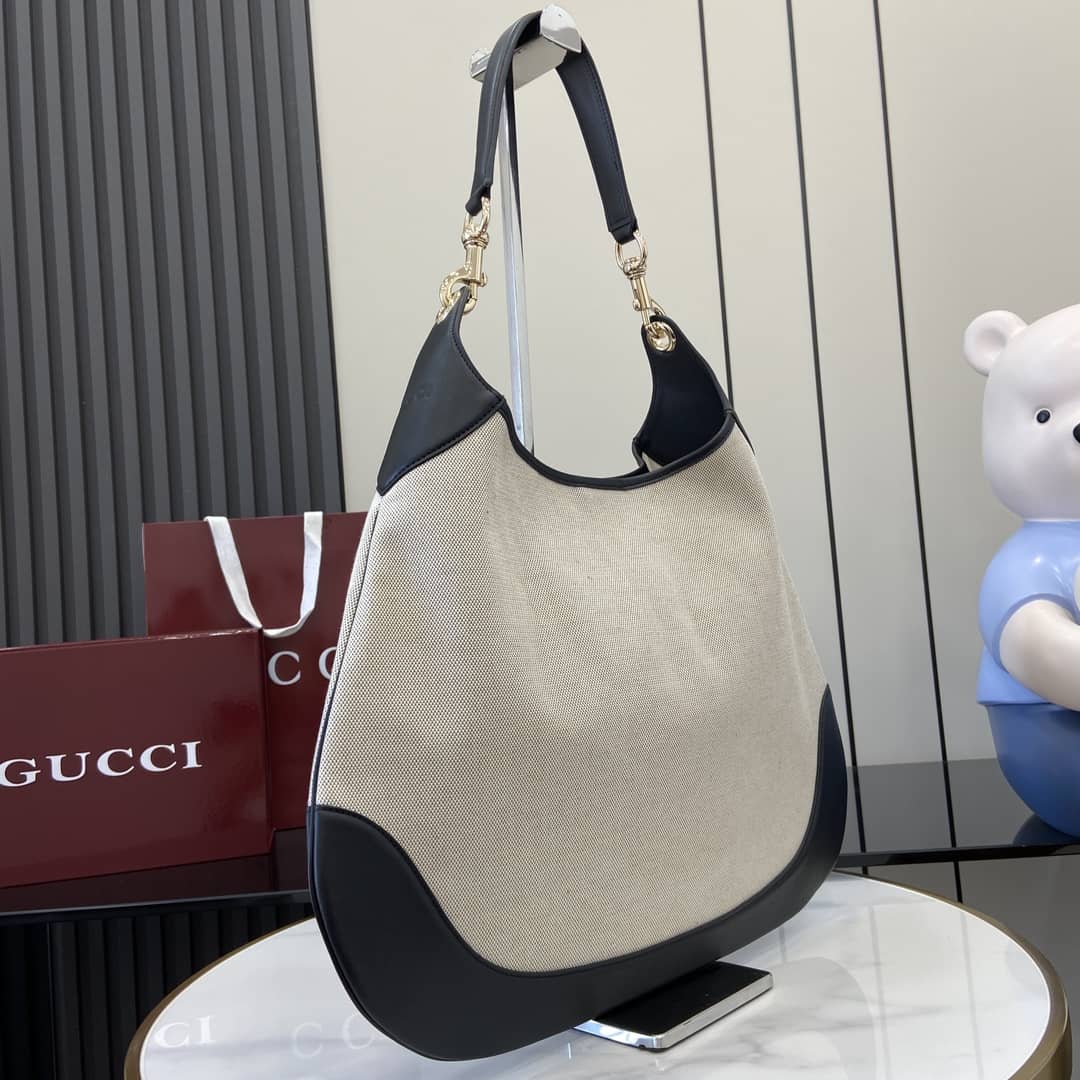 Gucci B Canvas Large Black Hobo Bag 815924_2_163416 Gucci B Canvas Large Black Hobo Bag 815924