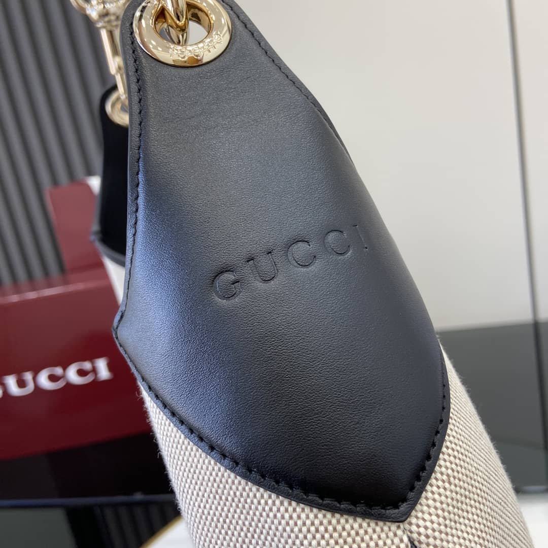 Gucci B Canvas Large Black Hobo Bag 815924_4_163416 Gucci B Canvas Large Black Hobo Bag 815924