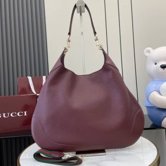 Gucci B Leather Large Red Hobo Shoulder Bag