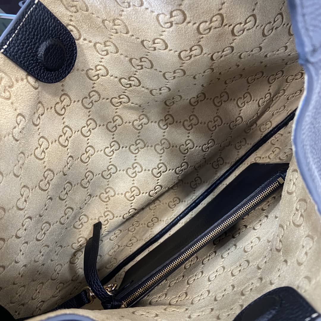 Gucci B Leather Large Black Hobo Shoulder Bag_7_163436 Gucci B Leather Large Black Hobo Shoulder Bag