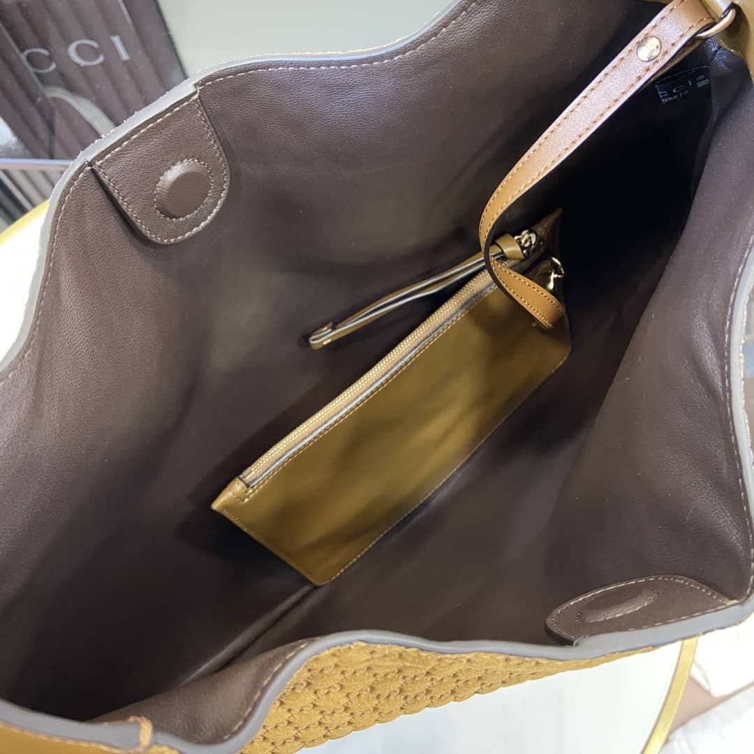 Gucci B GG Suede Embossed Large Brown Hobo Bag_8_163456 Gucci B GG Suede Embossed Large Brown Hobo Bag