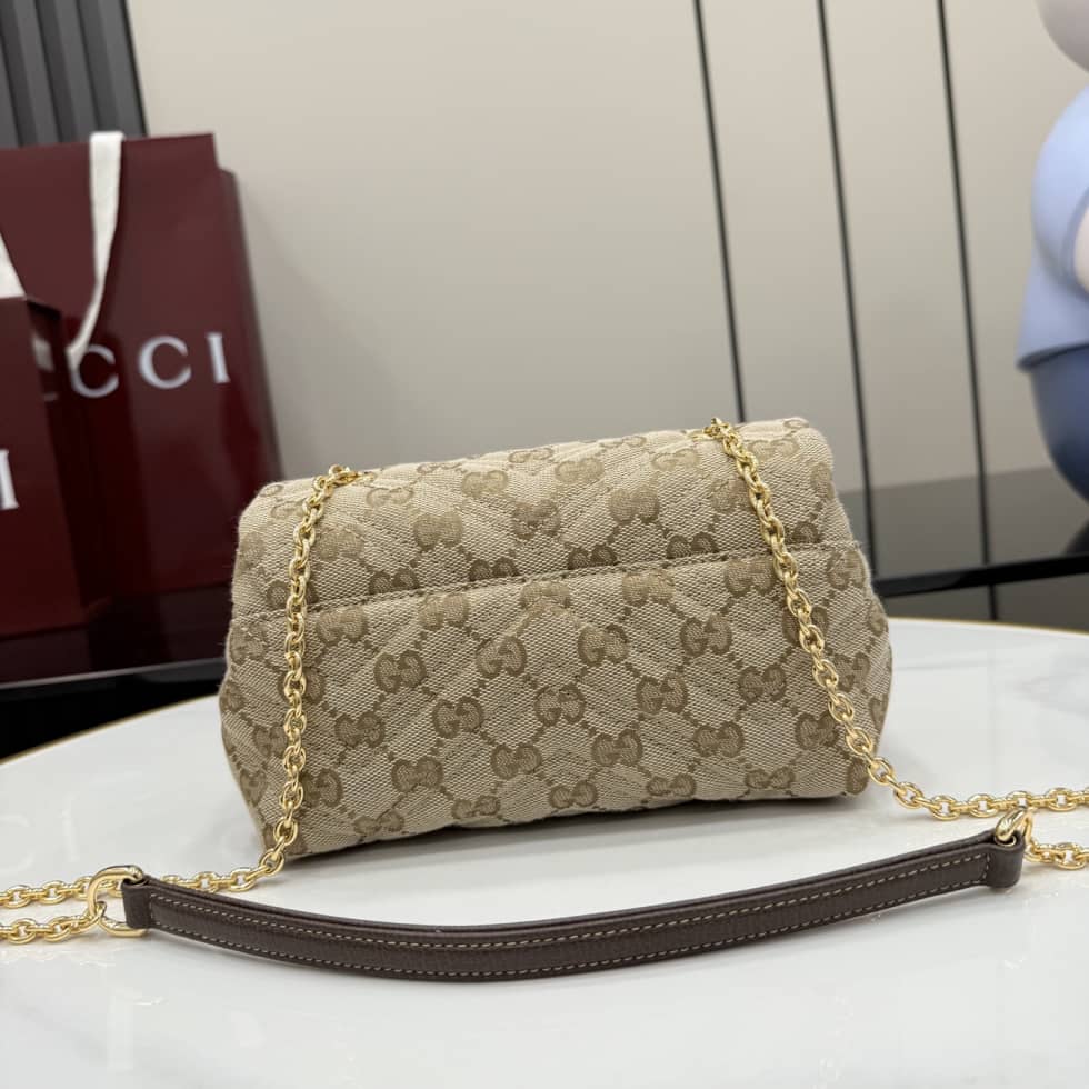 Gucci Marmont GG Canvas Mini Beige Bag 867360_1_163496 Gucci Marmont GG Canvas Mini Beige Bag 867360