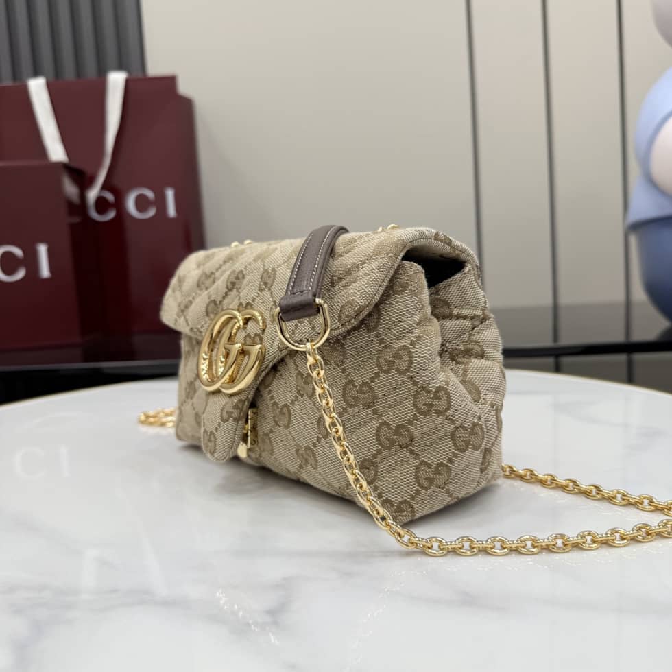 Gucci Marmont GG Canvas Mini Beige Bag 867360_2_163496 Gucci Marmont GG Canvas Mini Beige Bag 867360