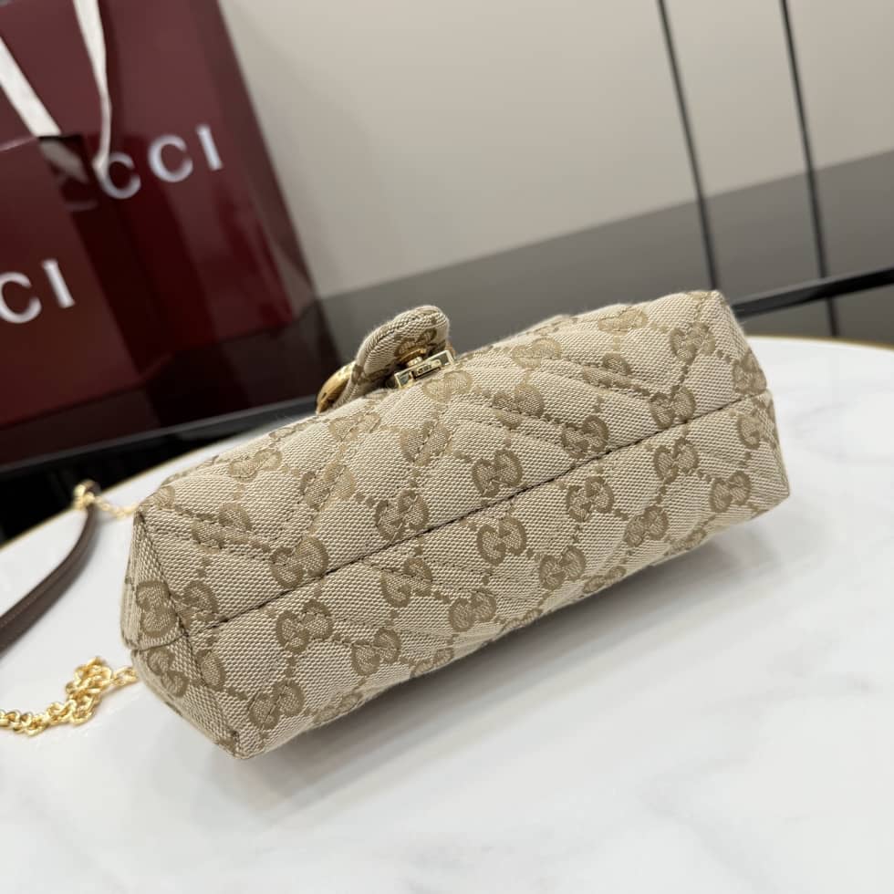 Gucci Marmont GG Canvas Mini Beige Bag 867360_3_163496 Gucci Marmont GG Canvas Mini Beige Bag 867360