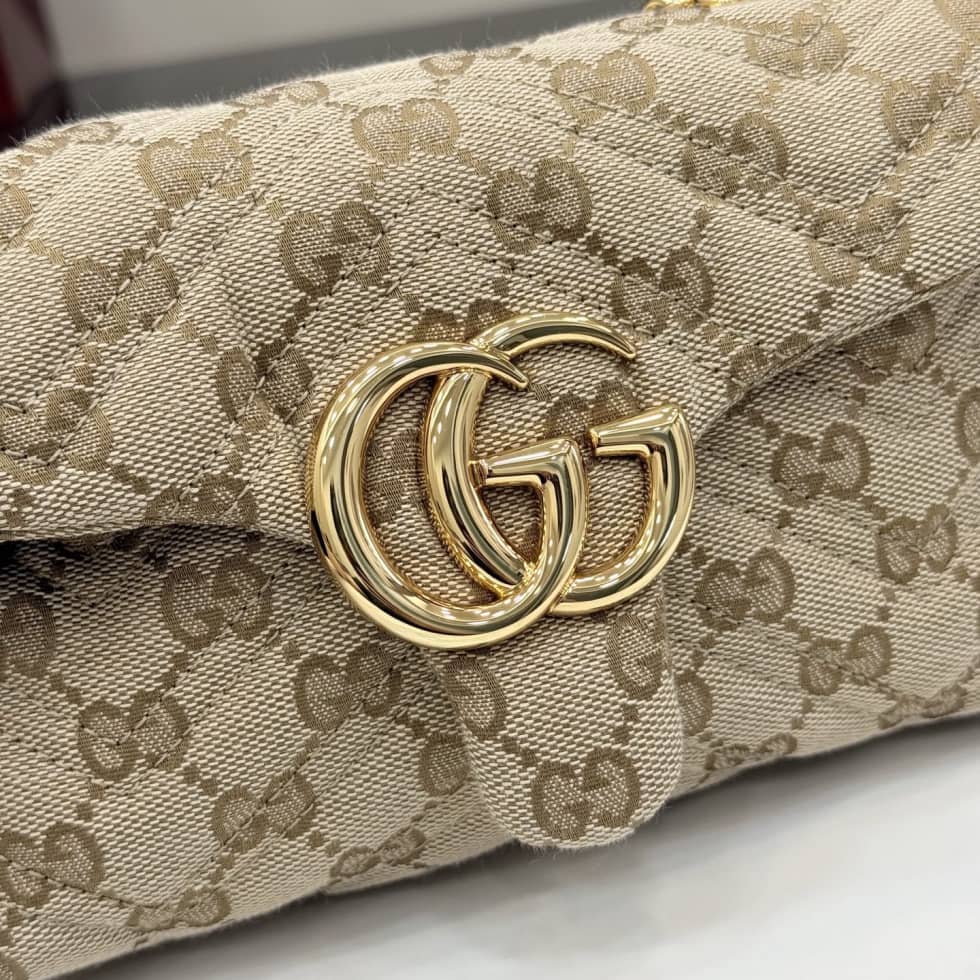 Gucci Marmont GG Canvas Mini Beige Bag 867360_4_163496 Gucci Marmont GG Canvas Mini Beige Bag 867360