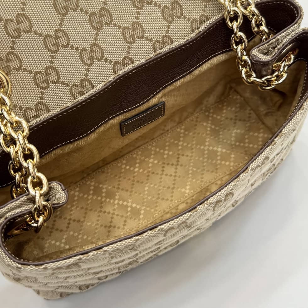 Gucci Marmont GG Canvas Small Sand Brown Bag_6_163506 Gucci Marmont GG Canvas Small Sand Brown Bag
