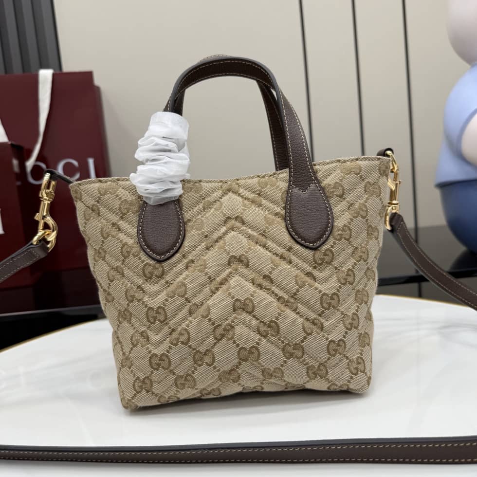 Gucci Marmont GG Canvas Small Sand Brown Tote_1_163526 Gucci Marmont GG Canvas Small Sand Brown Tote