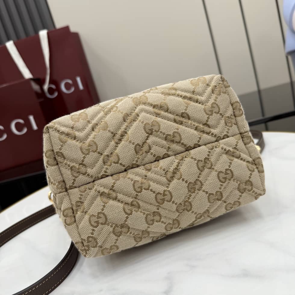 Gucci Marmont GG Canvas Small Sand Brown Tote_6_163526 Gucci Marmont GG Canvas Small Sand Brown Tote