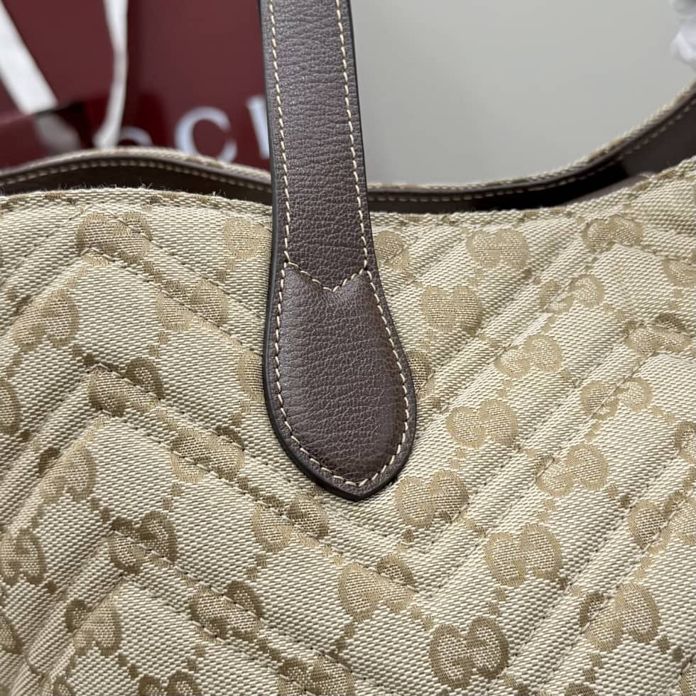 Gucci Marmont GG Canvas Medium Sand Brown Tote_5_163536 Gucci Marmont GG Canvas Medium Sand Brown Tote