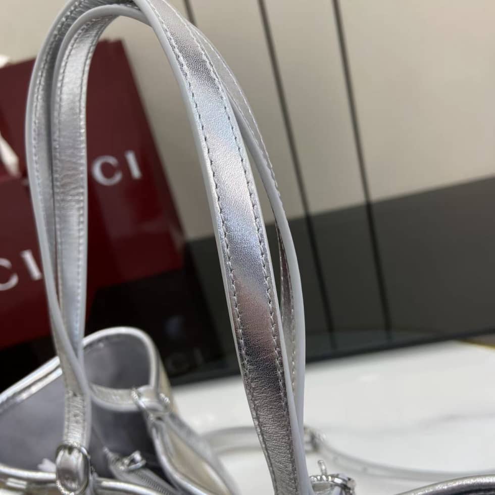 Gucci GG Emblem Medium Beige Silver Tote Bag_6_163626 Gucci GG Emblem Medium Beige Silver Tote Bag