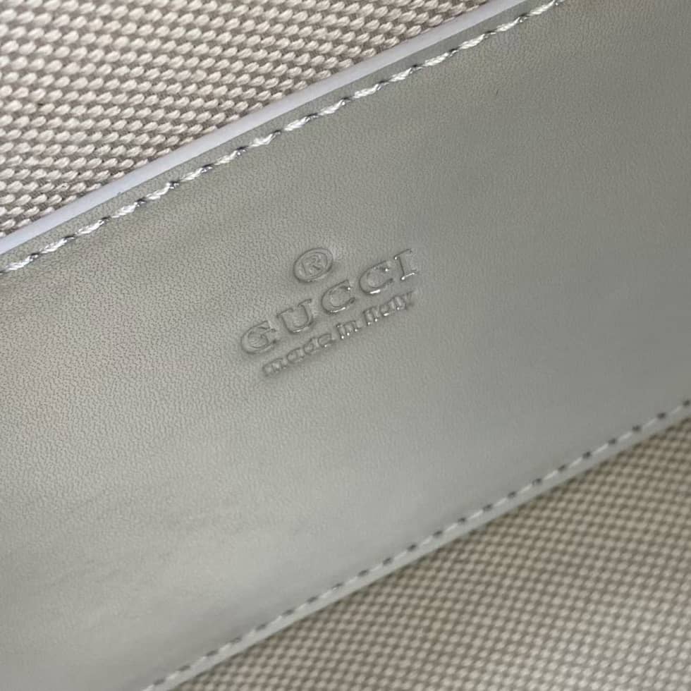 Gucci GG Emblem Small Beige Silver Boston Bag_8_163646 Gucci GG Emblem Small Beige Silver Boston Bag