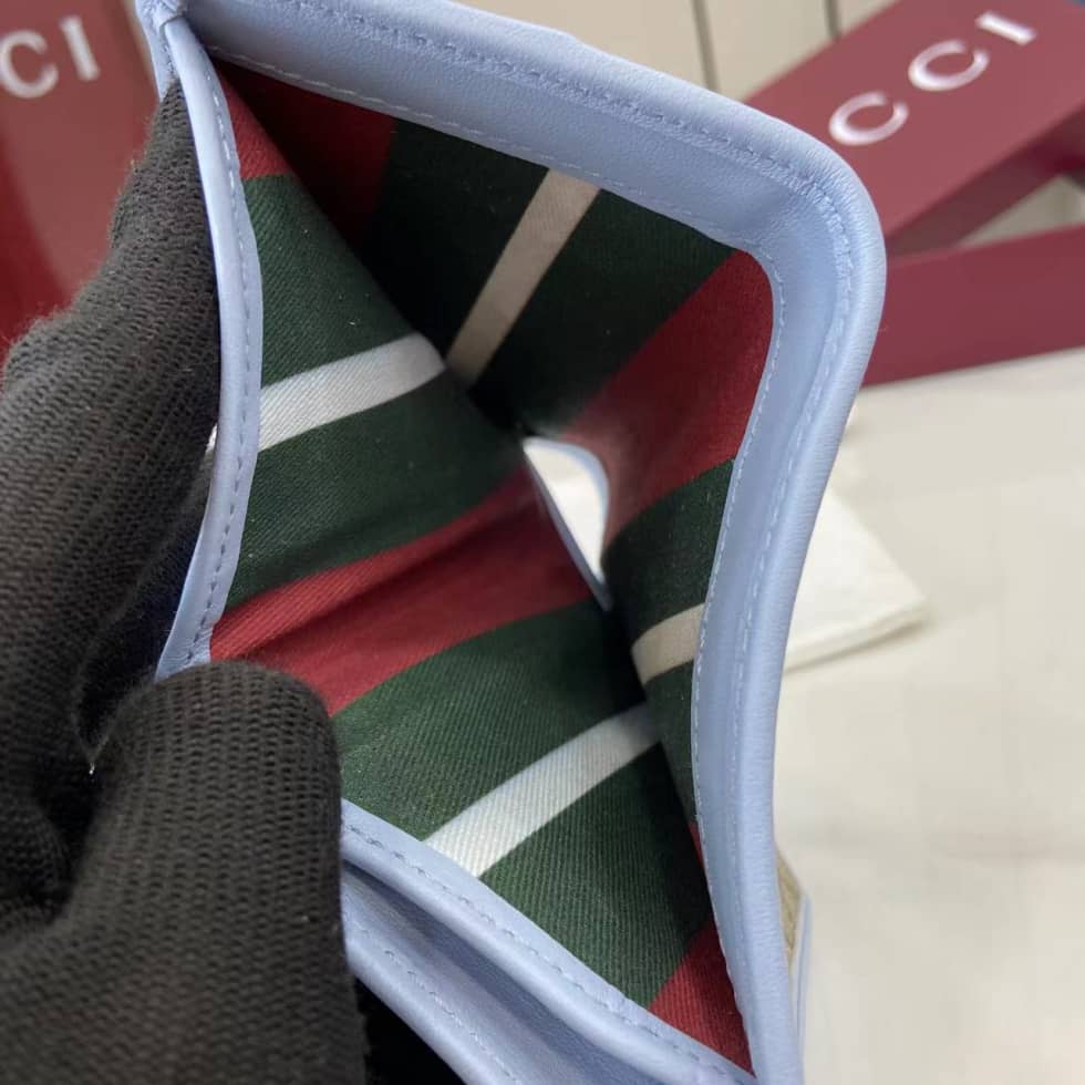 Gucci GG Emblem Small Beige Blue Wallet 820692_8_163696 Gucci GG Emblem Small Beige Blue Wallet 820692