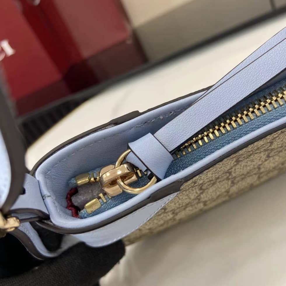 Gucci GG Canvas Super Mini Beige Blue Shoulder Bag_6_163716 Gucci GG Canvas Super Mini Beige Blue Shoulder Bag