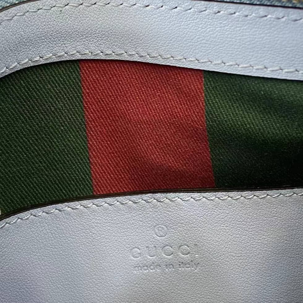 Gucci GG Emblem Small Beige Blue Bag 815218_8_163726 Gucci GG Emblem Small Beige Blue Bag 815218
