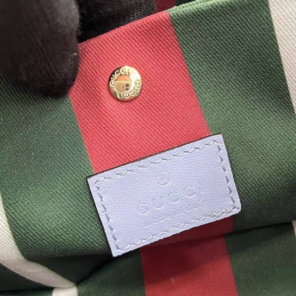 Gucci GG Emblem Small Beige Blue Bucket Bag_7_163736 Gucci GG Emblem Small Beige Blue Bucket Bag
