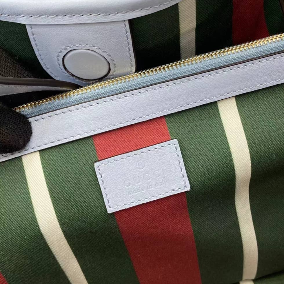 Gucci GG Emblem Large Beige Blue Tote 815213_8_163766 Gucci GG Emblem Large Beige Blue Tote 815213