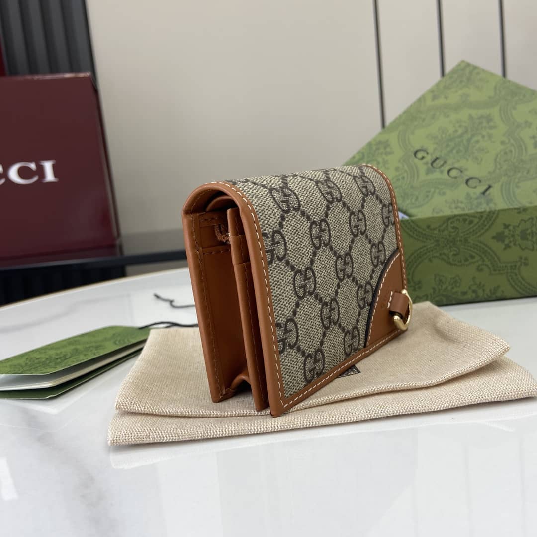 Gucci GG Emblem Small Beige Brown Wallet 820692_2_163896 Gucci GG Emblem Small Beige Brown Wallet 820692