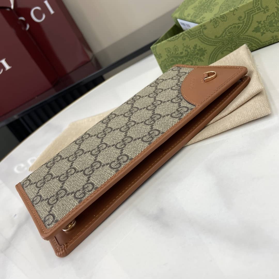 Gucci GG Emblem Beige Brown Continental Wallet_3_163906 Gucci GG Emblem Beige Brown Continental Wallet