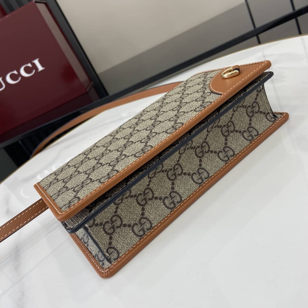 Gucci GG Emblem Beige Brown Wallet with Leather Strap_3_163926 Gucci GG Emblem Beige Brown Wallet with Leather Strap