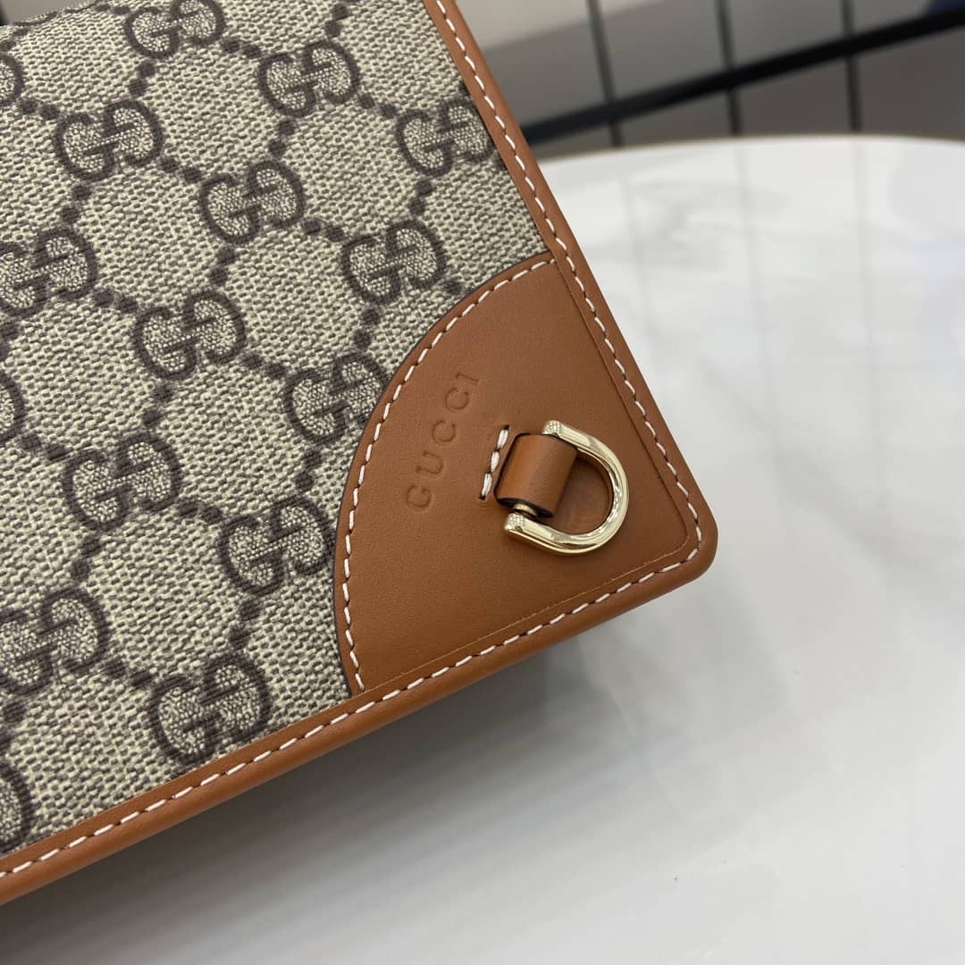 Gucci GG Emblem Beige Brown Wallet with Leather Strap_5_163926 Gucci GG Emblem Beige Brown Wallet with Leather Strap