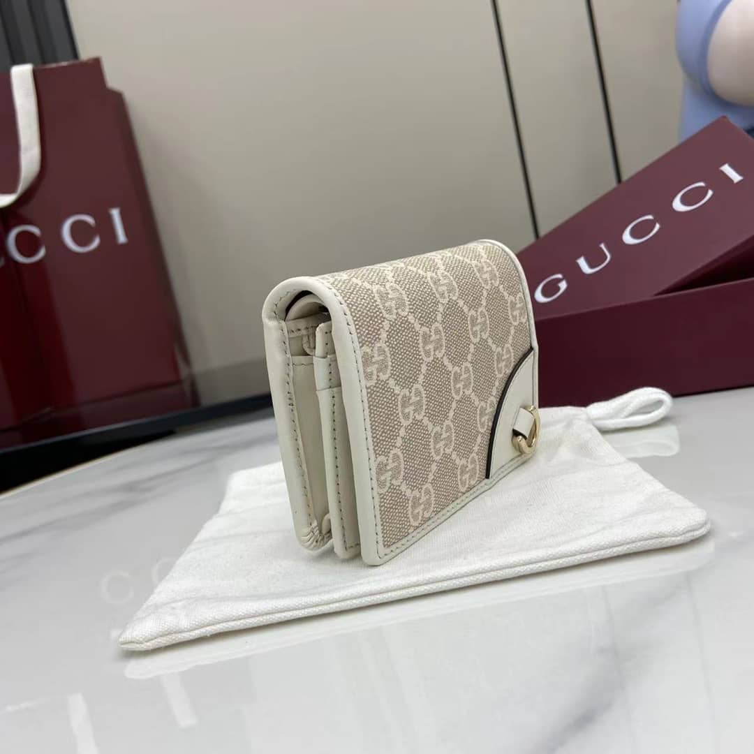 Gucci GG Emblem Small Beige White Wallet 820692_2_163966 Gucci GG Emblem Small Beige White Wallet 820692