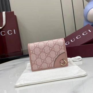 Gucci GG Emblem Small Light Pink Wallet 820692
