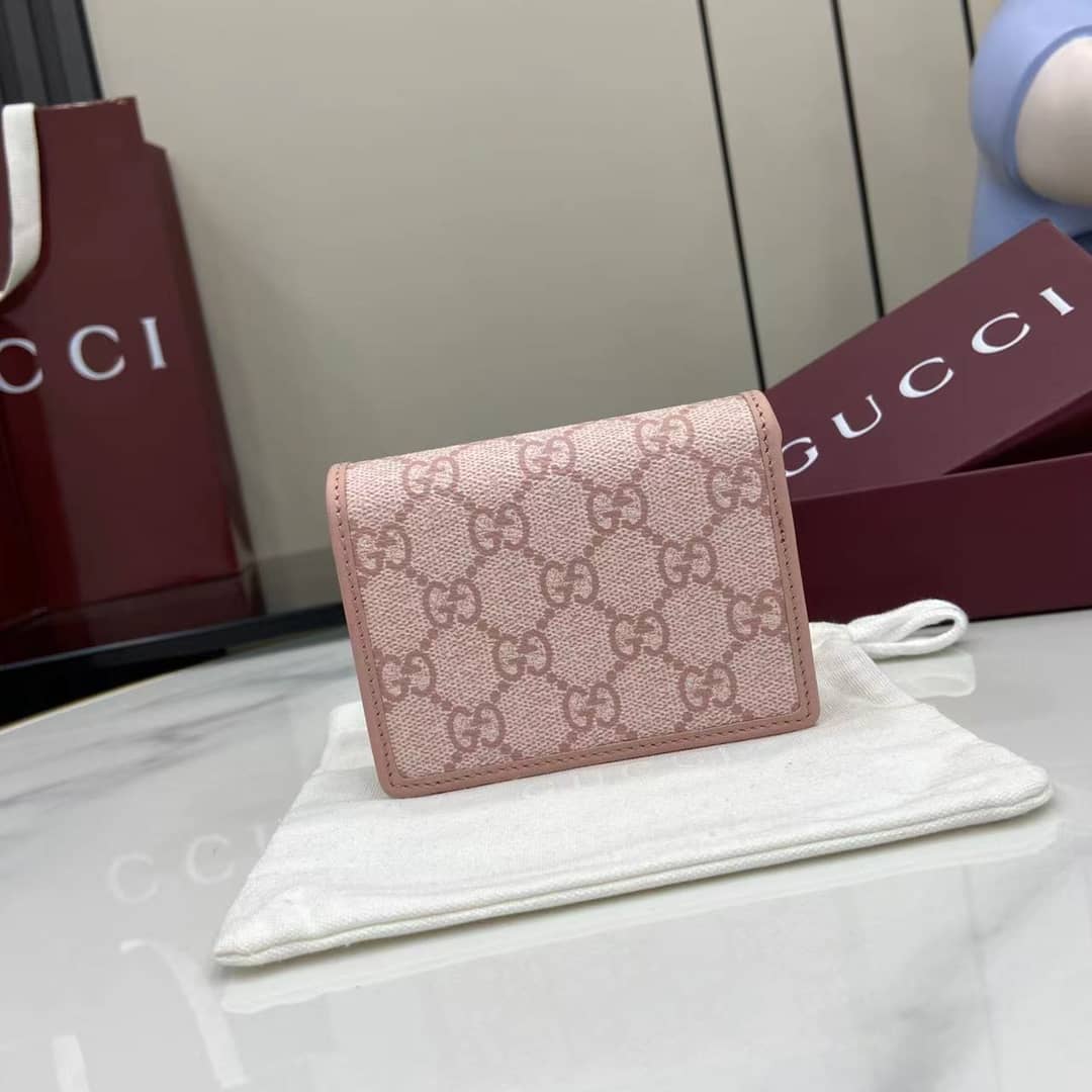 Gucci GG Emblem Small Light Pink Wallet 820692_1_163976 Gucci GG Emblem Small Light Pink Wallet 820692