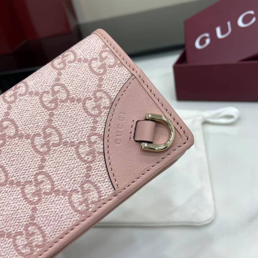 Gucci GG Emblem Small Light Pink Wallet 820692_4_163976 Gucci GG Emblem Small Light Pink Wallet 820692
