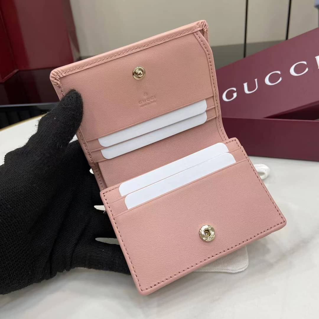 Gucci GG Emblem Small Light Pink Wallet 820692_7_163976 Gucci GG Emblem Small Light Pink Wallet 820692