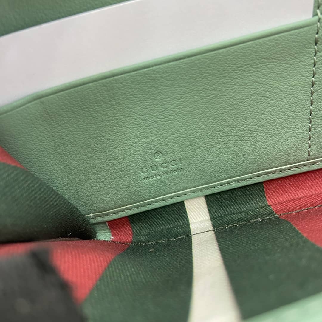 Gucci GG Emblem Grey Green Zip Around Wallet_8_164026 Gucci GG Emblem Grey Green Zip Around Wallet