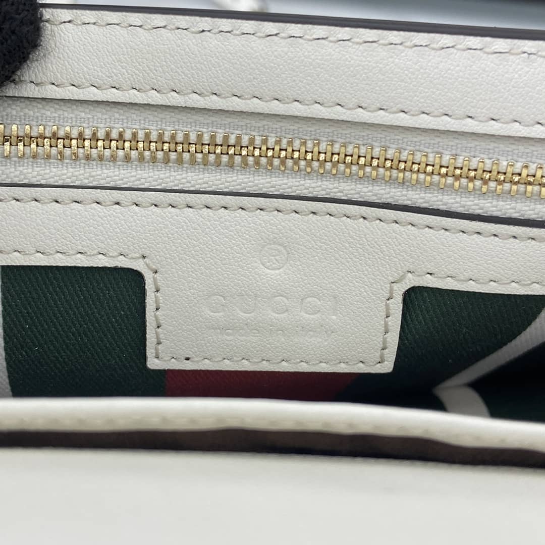Gucci GG Emblem Beige White Wallet with Leather Strap_8_164036 Gucci GG Emblem Beige White Wallet with Leather Strap