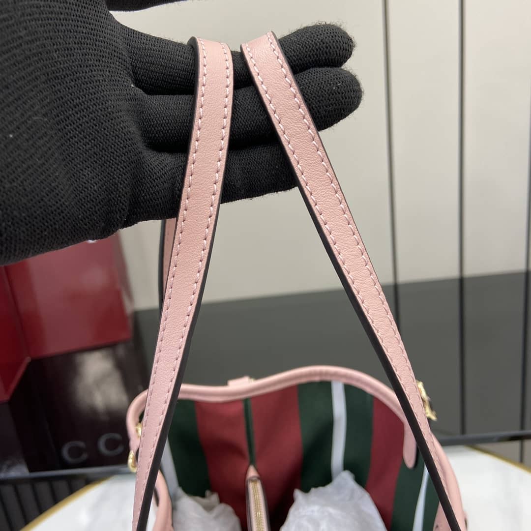 Gucci GG Emblem Medium Pink Tote Bag 815214_6_164086 Gucci GG Emblem Medium Pink Tote Bag 815214