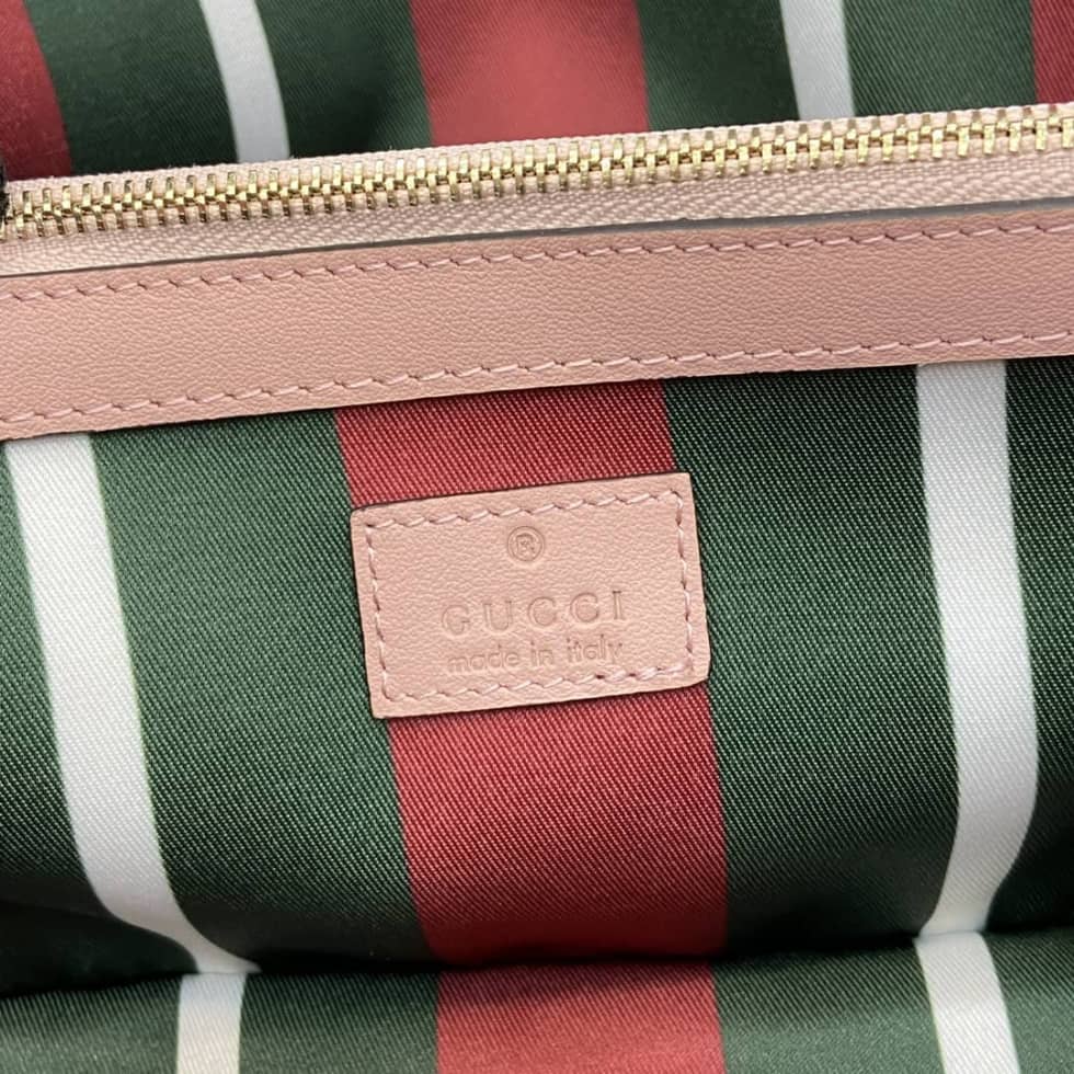 Gucci GG Emblem Medium Pink Tote Bag 815214_8_164086 Gucci GG Emblem Medium Pink Tote Bag 815214