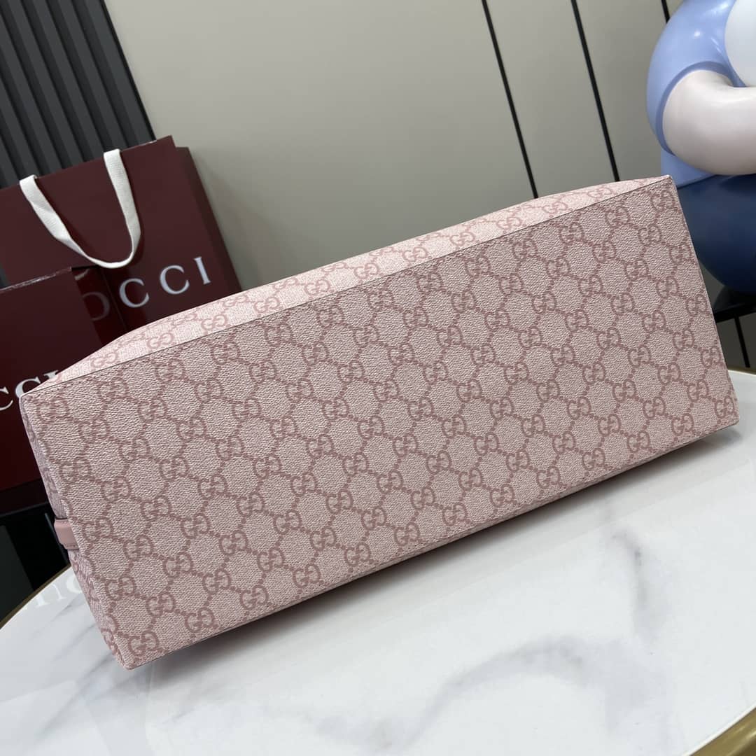 Gucci GG Emblem Large Pink Tote Bag 815213_3_164096 Gucci GG Emblem Large Pink Tote Bag 815213