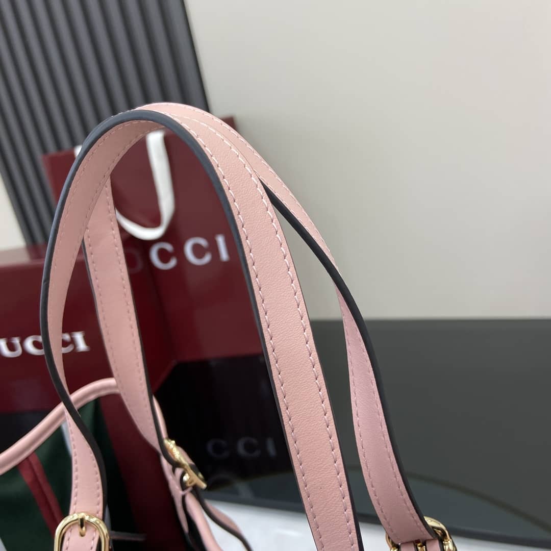 Gucci GG Emblem Large Pink Tote Bag 815213_6_164096 Gucci GG Emblem Large Pink Tote Bag 815213
